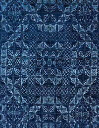 Machine Washable Abstract Night Blue Rug, wshabs4435