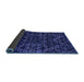 Sideview of Abstract Blue Modern Rug, abs4435blu