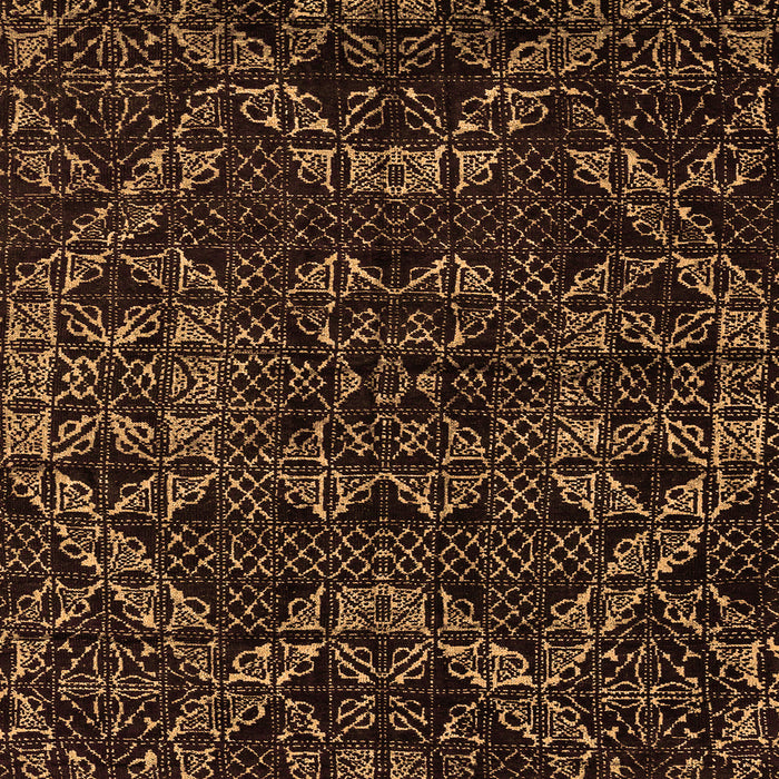 Square Abstract Orange Modern Rug, abs4435org