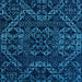 Square Machine Washable Abstract Light Blue Modern Rug, wshabs4435lblu