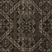 Square Machine Washable Abstract Brown Modern Rug, wshabs4435brn