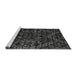 Sideview of Machine Washable Abstract Gray Modern Rug, wshabs4435gry