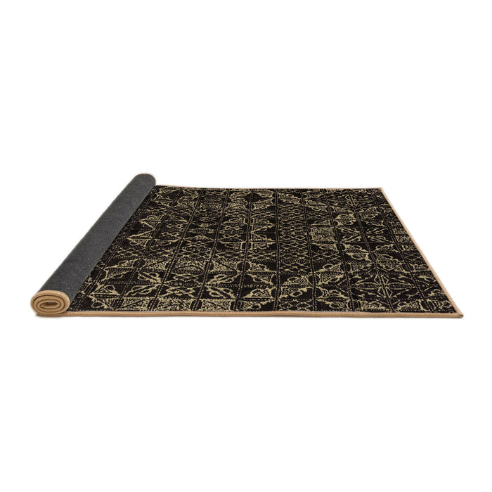 Sideview of Abstract Brown Modern Rug, abs4435brn