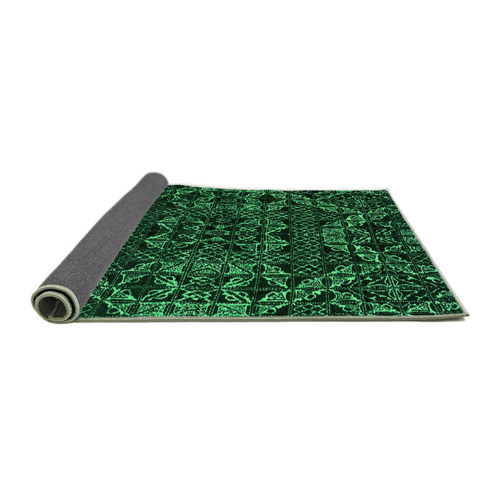 Sideview of Abstract Green Modern Rug, abs4435grn