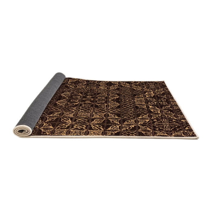 Sideview of Abstract Orange Modern Rug, abs4435org