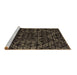 Sideview of Machine Washable Abstract Brown Modern Rug, wshabs4435brn