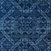 Square Abstract Blue Modern Rug, abs4435