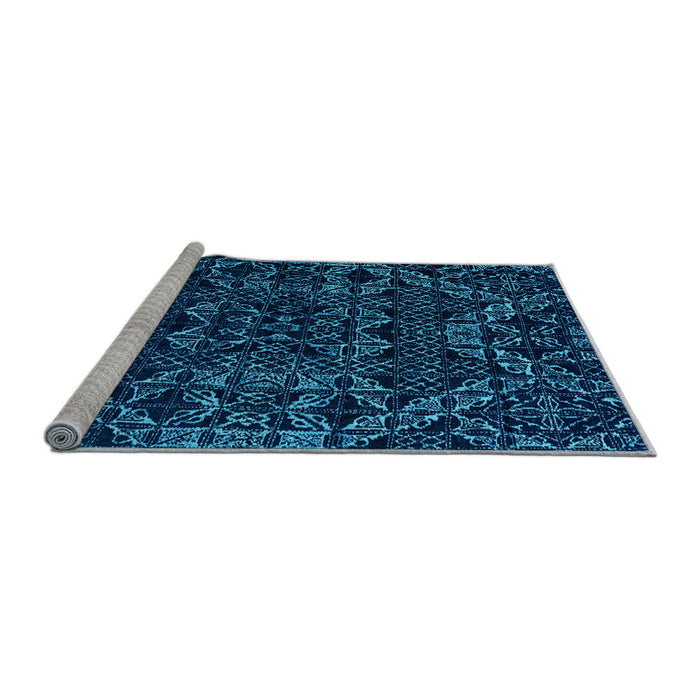Sideview of Machine Washable Abstract Light Blue Modern Rug, wshabs4435lblu