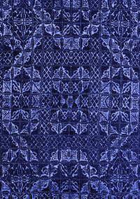 Abstract Blue Modern Rug, abs4435blu