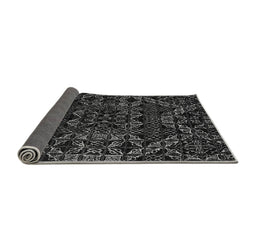 Sideview of Abstract Gray Modern Rug, abs4435gry