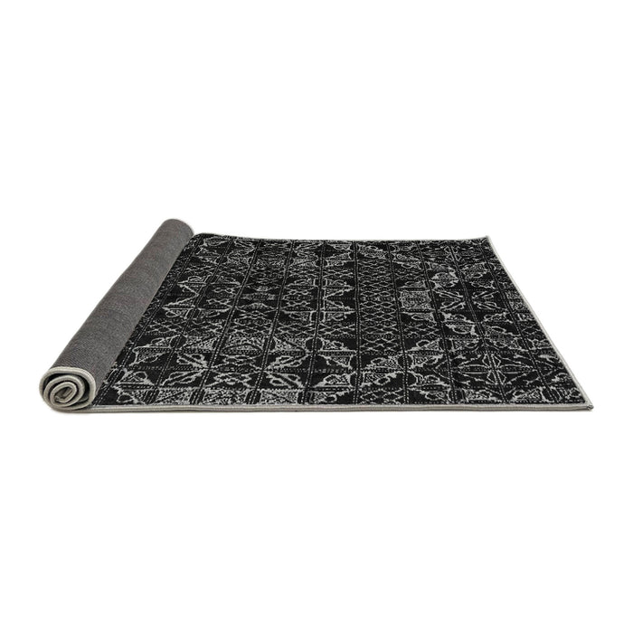 Sideview of Abstract Gray Modern Rug, abs4435gry