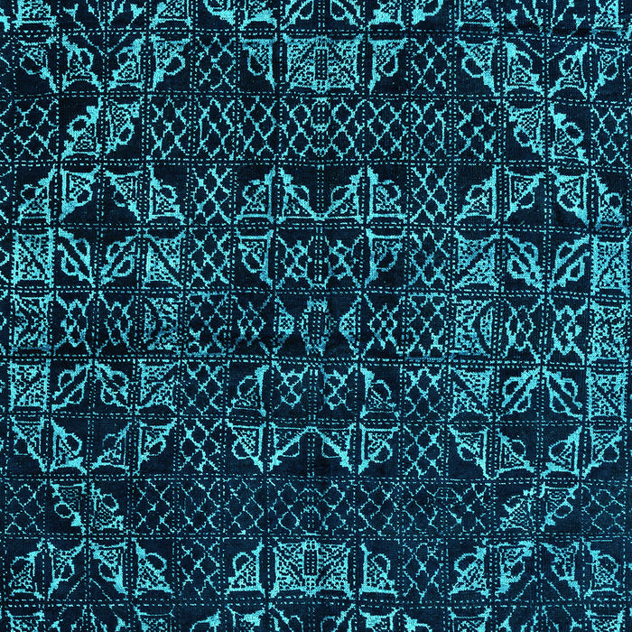 Machine Washable Abstract Turquoise Modern Area Rugs, wshabs4435turq