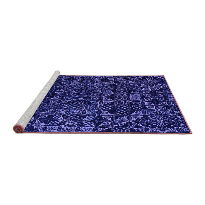 Sideview of Machine Washable Abstract Purple Modern Area Rugs, wshabs4435pur