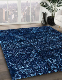 Abstract Blue Modern Rug, abs4436