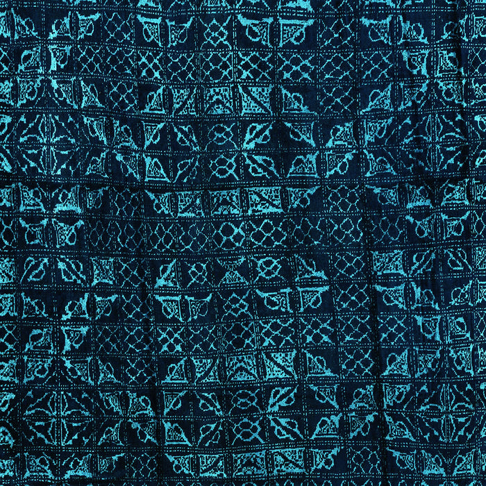Square Abstract Turquoise Modern Rug, abs4436turq