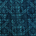 Square Abstract Turquoise Modern Rug, abs4436turq