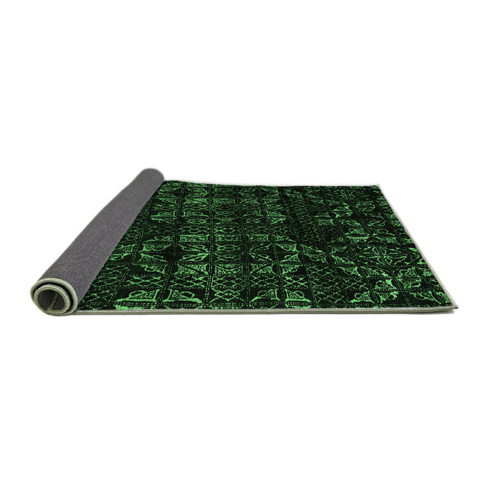 Sideview of Abstract Emerald Green Modern Rug, abs4436emgrn