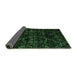 Sideview of Abstract Emerald Green Modern Rug, abs4436emgrn