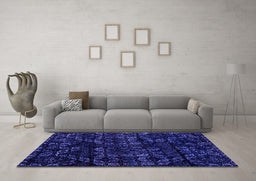 Machine Washable Abstract Purple Modern Area Rugs in a Living Room, wshabs4436pur