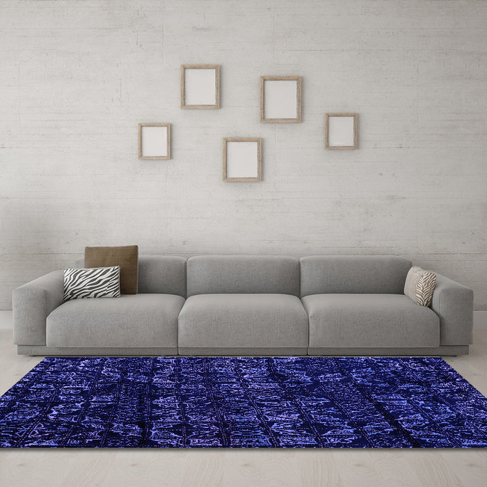 Machine Washable Abstract Purple Modern Area Rugs in a Living Room, wshabs4436pur