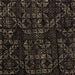 Square Machine Washable Abstract Brown Modern Rug, wshabs4436brn