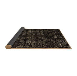 Sideview of Abstract Brown Modern Rug, abs4436brn