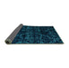 Sideview of Abstract Turquoise Modern Rug, abs4436turq