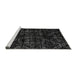 Sideview of Machine Washable Abstract Gray Modern Rug, wshabs4436gry