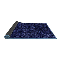 Sideview of Abstract Blue Modern Rug, abs4436blu