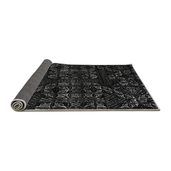 Sideview of Abstract Gray Modern Rug, abs4436gry