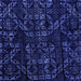 Square Abstract Blue Modern Rug, abs4436blu