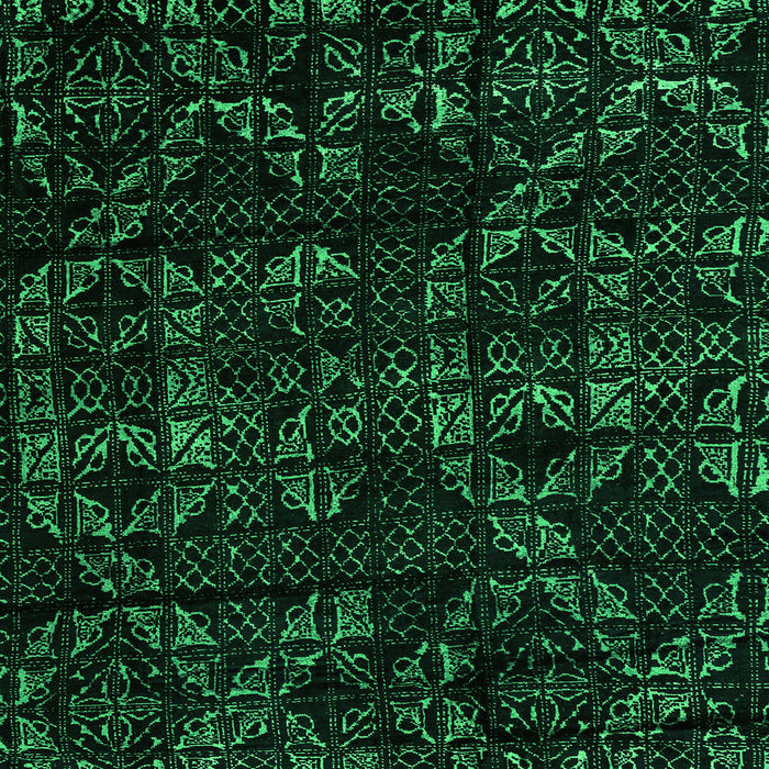 Square Machine Washable Abstract Green Modern Area Rugs, wshabs4436grn