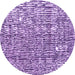 Round Machine Washable Abstract Purple Modern Area Rugs, wshabs4437pur