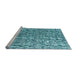 Sideview of Machine Washable Abstract Light Blue Modern Rug, wshabs4437lblu