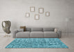 Machine Washable Abstract Light Blue Modern Rug in a Living Room, wshabs4437lblu