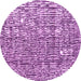 Round Machine Washable Abstract Pink Modern Rug, wshabs4437pnk