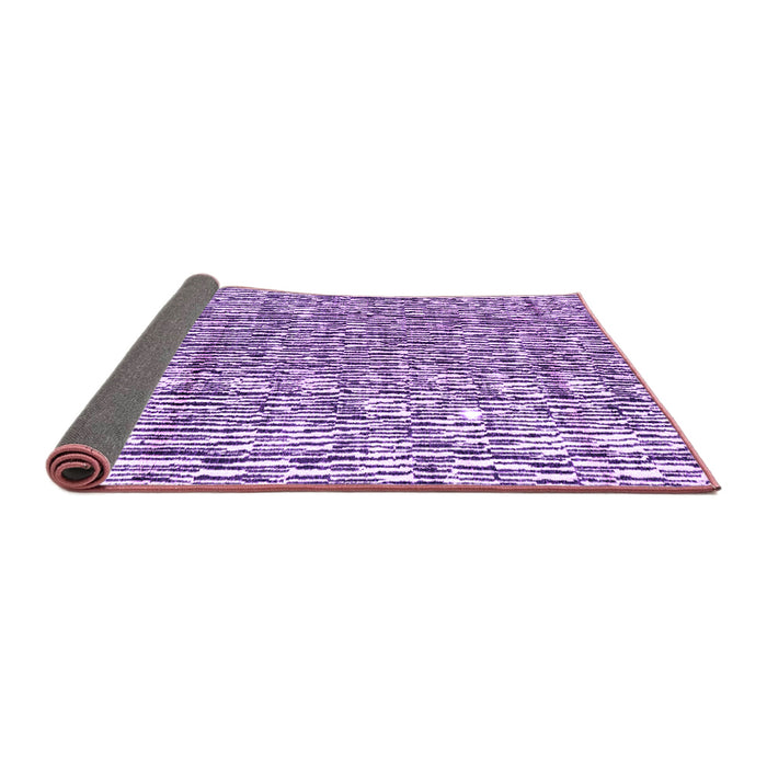 Sideview of Abstract Purple Modern Rug, abs4437pur