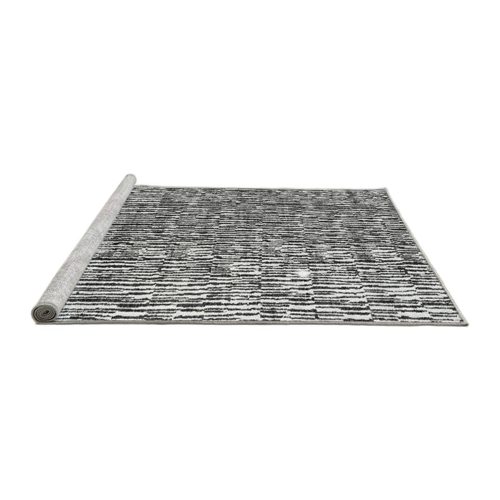 Sideview of Machine Washable Abstract Gray Modern Rug, wshabs4437gry