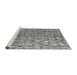 Sideview of Machine Washable Abstract Gray Modern Rug, wshabs4437gry