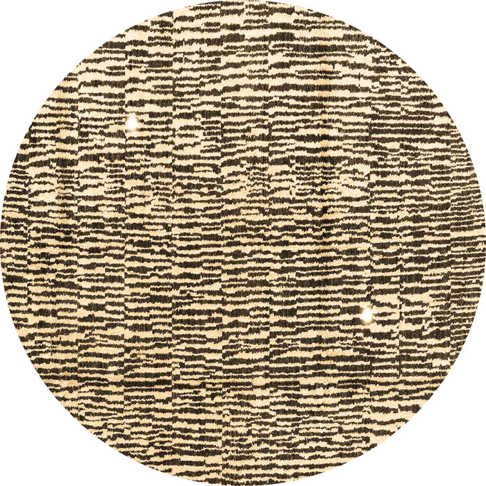 Round Abstract Brown Modern Rug, abs4437brn