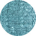 Round Machine Washable Abstract Light Blue Modern Rug, wshabs4437lblu