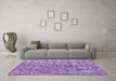 Machine Washable Abstract Purple Modern Area Rugs in a Living Room, wshabs4437pur