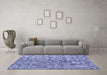 Machine Washable Abstract Blue Modern Rug in a Living Room, wshabs4437blu