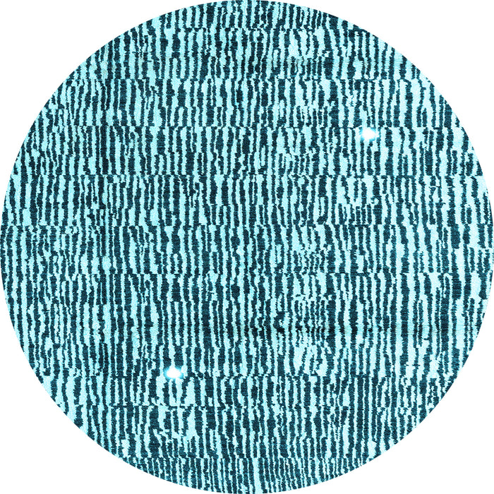 Round Abstract Light Blue Modern Rug, abs4437lblu