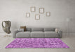 Machine Washable Abstract Pink Modern Rug in a Living Room, wshabs4437pnk