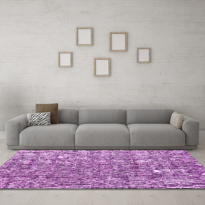 Machine Washable Abstract Pink Modern Rug in a Living Room, wshabs4437pnk