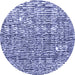 Round Abstract Blue Modern Rug, abs4437blu