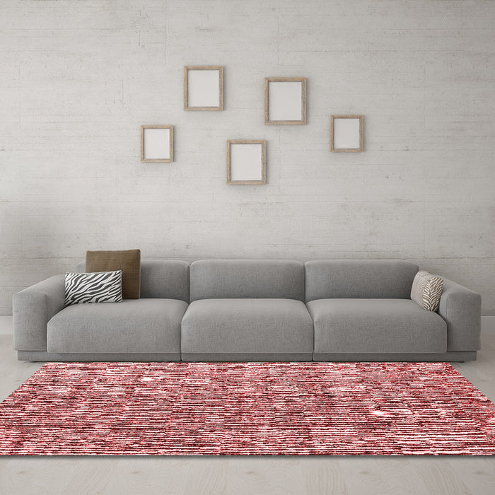Modern Red Washable Rugs