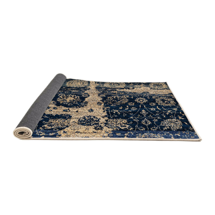 Sideview of Abstract Blue Modern Rug, abs4438