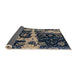 Sideview of Abstract Blue Modern Rug, abs4438